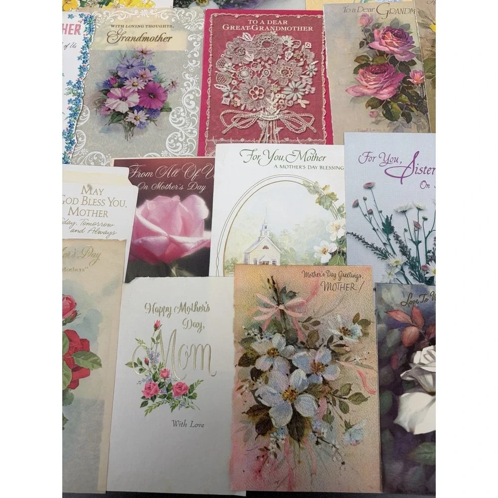 Vintage Mother's Day Greeting Cards Fronts ONLY Scrapbooking Crafts Lot of 50+